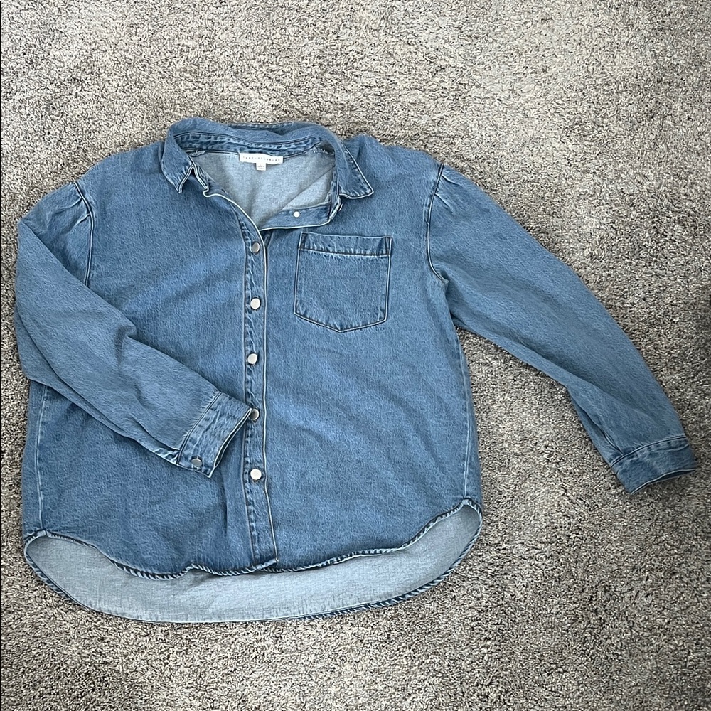 Jane and Delancey Blue Denim Button-Up Shirt